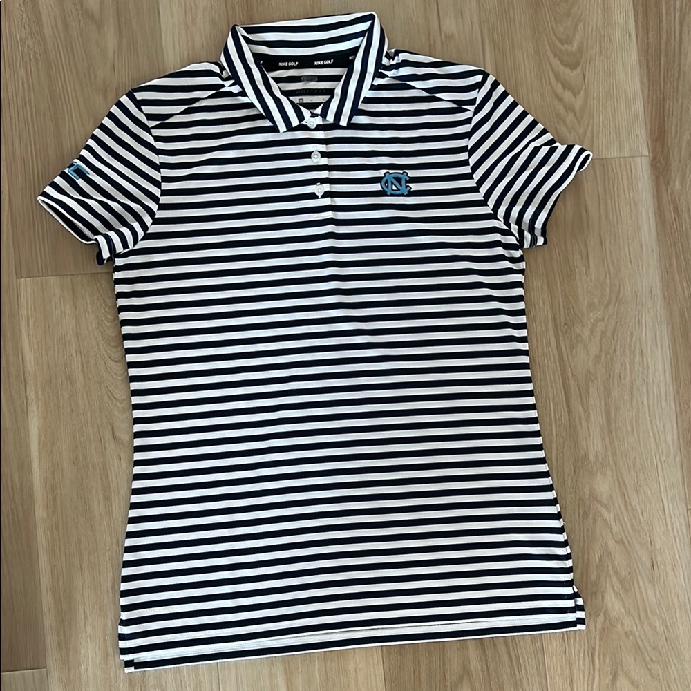 UNC Nike Golf Striped Polo Shirt
